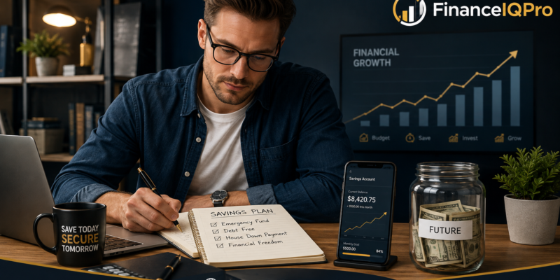 How to start a savings plan with smart financial goals, budgeting, automatic savings, and long-term financial growth