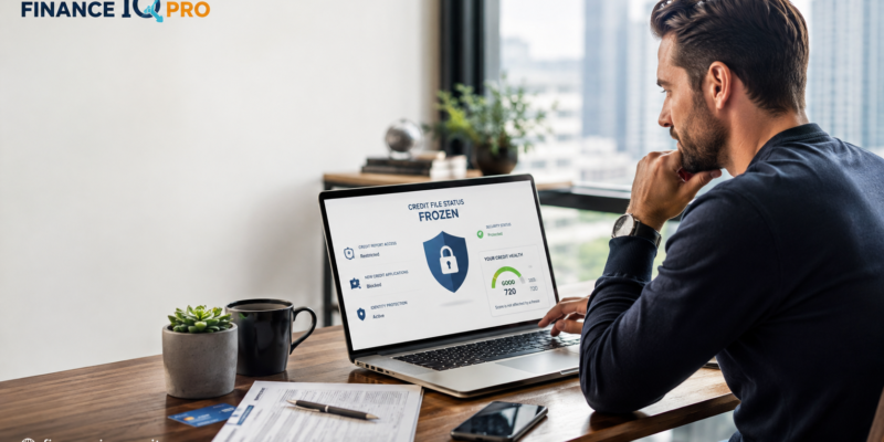 Experian credit freeze protecting a consumer's credit report from unauthorized new credit applications