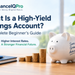 What is a high-yield savings account? FinanceIQPro beginner guide showing savings growth and interest rates